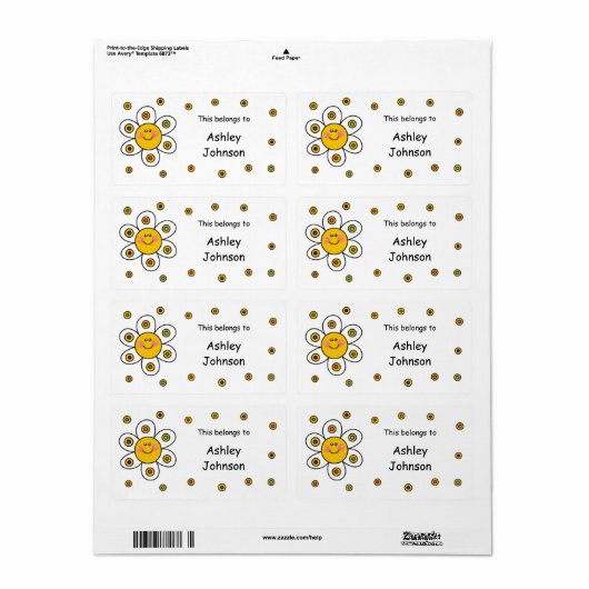 Daisy School levert labels (Full Sheet)