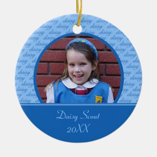 Daisy Scout Photo Ornament (Voorkant)