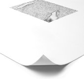 Daisy Shades of Grey Floral Poster (Hoek)