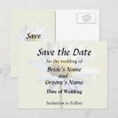 Daisy Shadow en Light Wedding Supplies Aankondigingskaart (Voorkant / Achterkant)