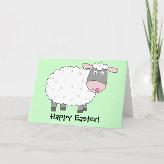 Daisy Sheep Feestdagen Kaart (Voorkant)
