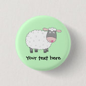 Daisy Sheep Ronde Button 3,2 Cm (Voorkant)