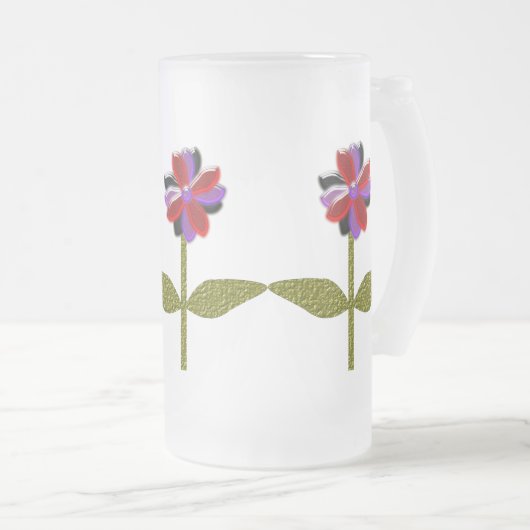 Daisy Shining Plastic Frosted Glass Mok (Voorkant rechts)