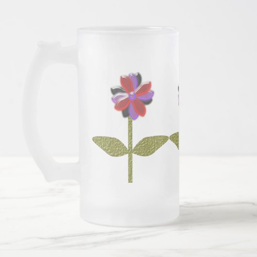 Daisy Shining Plastic Frosted Glass Mok (Links)