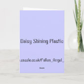 Daisy Shining Plastic  Wenskaart Kaart (Achterkant)