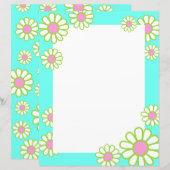 Daisy Simple Aqua (Voorkant / Achterkant)