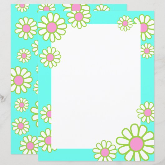 Daisy Simple Aqua (Voorkant / Achterkant)