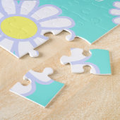 Daisy Simple Aqua Foto Baby Legpuzzel (Zijkant)