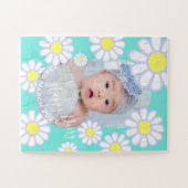 Daisy Simple Aqua Foto Baby Legpuzzel (Horizontaal)