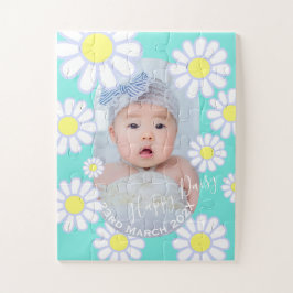 Daisy Simple Aqua Foto Baby Legpuzzel