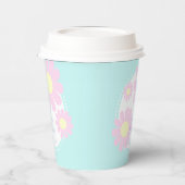 Daisy Simple Baby shower Blue Papieren Bekers (Links)