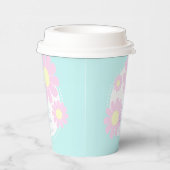 Daisy Simple Baby shower Blue Papieren Bekers (Rechts)