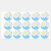 Daisy Simple Blue Monogram Labels (Vel)