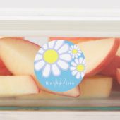Daisy Simple Blue Monogram Labels (Aangebracht)