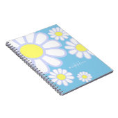 Daisy Simple Monogram Baby Blauw Notitieboek (Rechterzijde)