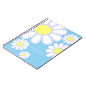 Daisy Simple Monogram Baby Blauw Notitieboek (Linkerzijde)