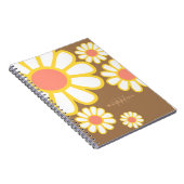 Daisy Simple Monogram Brown Notitieboek (Rechterzijde)