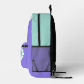 Daisy Simple Monogram Paarse Bedrukte Rugzak (Rechts)