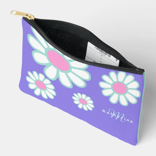 Daisy Simple Monogram Paarse Etui (Open)