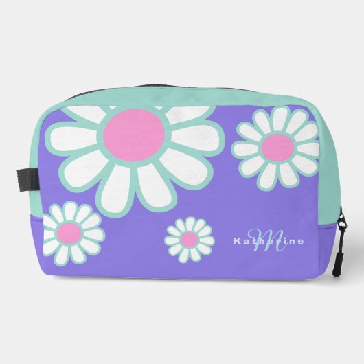 Daisy Simple Monogram Paarse Toilettasje (Voorkant)