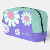 Daisy Simple Monogram Paarse Toilettasje (Rechterhoek)