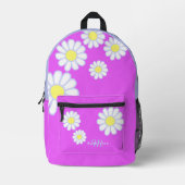 Daisy Simple Monogram Violet Bedrukte Rugzak (Voorkant)