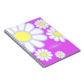 Daisy Simple Monogram Violet Notitieboek (Rechterzijde)