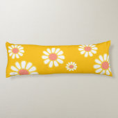 Daisy Simple Oranje Yellow Lichaamskussen (Achterkant)