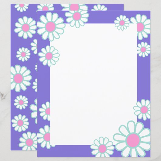 Daisy Simple Paarse (Voorkant / Achterkant)