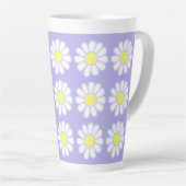 Daisy Simple Paarse Latte Mok (Rechterhoek)