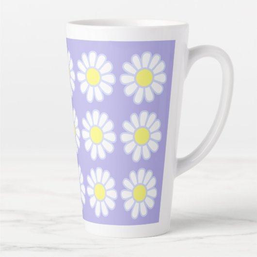 Daisy Simple Paarse Latte Mok (Rechts)