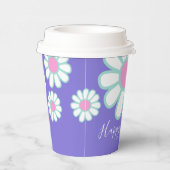 Daisy Simple Paarse Papieren Bekers (Rechts)