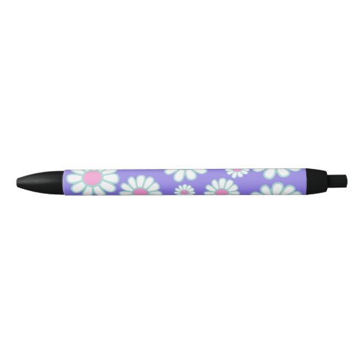 Daisy Simple Paarse Zwarte Inkt Pen (Voorkant)