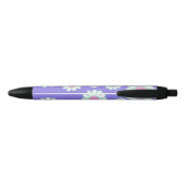 Daisy Simple Paarse Zwarte Inkt Pen (Achterkant)