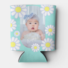 Daisy Simple Pastel Aqua Foto Baby Blikjeskoeler
