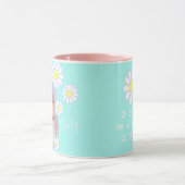 Daisy Simple Pastel Aqua Foto Baby Mok (Midden)