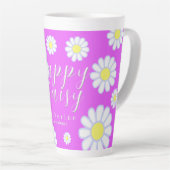 Daisy Simple Photo Violet Latte Mok (Rechterhoek)
