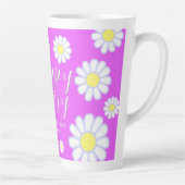 Daisy Simple Photo Violet Latte Mok (Rechts)