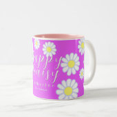Daisy Simple Photo Violet Tweekleurige Koffiemok (Voorkant rechts)