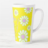 Daisy Simple Photo Yellow Latte Mok (Rechts)