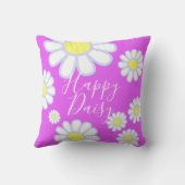 Daisy Simple Violet Foto Kussen (Achterkant)