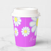 Daisy Simple Violet Papieren Bekers (Rechts)