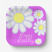 Daisy Simple Violet Papieren Bordje (Voorkant)