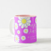 Daisy Simple Violet Tweekleurige Koffiemok (Voorkant links)