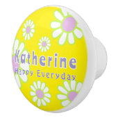 Daisy Simple Yellow Keramische Knop (Rechts)