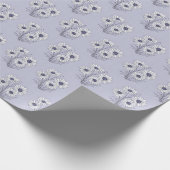 Daisy Sketch op Lavendel Cadeaupapier (Hoek)