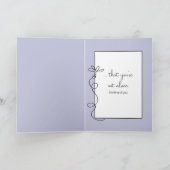 Daisy Sketch over Paarse denken aan jou Kaart (Binnen)