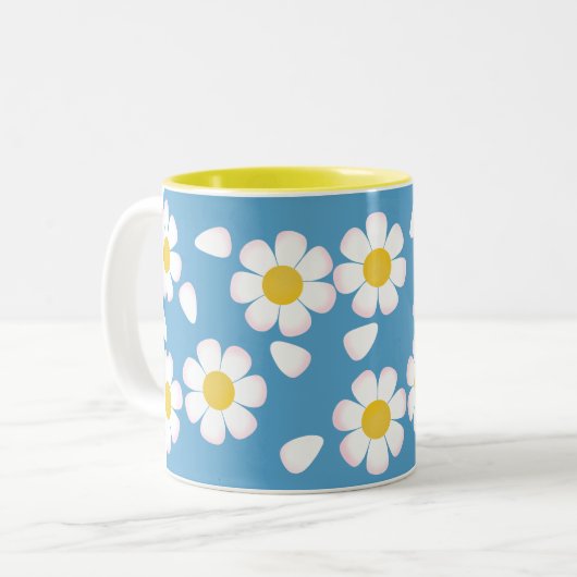 Daisy Sky Springtime-Mok Tweekleurige Koffiemok (Voorkant links)