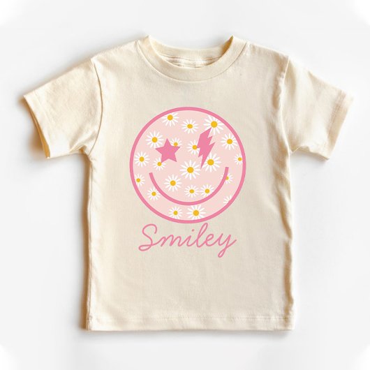 Daisy Smiley Gezicht Graphic Pastel Roze
