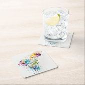 Daisy Spatter, levendige kleuren, Kartonnen Onderzetters (Insitu)